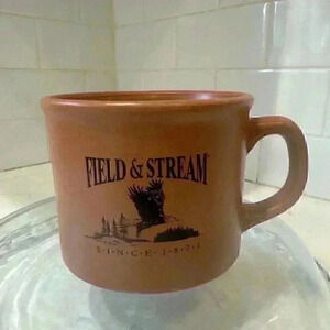 Field & Stream Mug Cup Brown Large Stoneware Soup Coffee Outdoor Adventu…